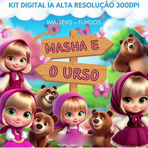 Kit Digital Masha e o Urso - MK