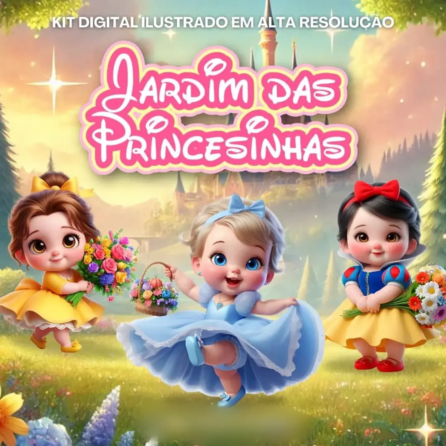 Kit Digital Jardim das Princesas Baby - MK 1