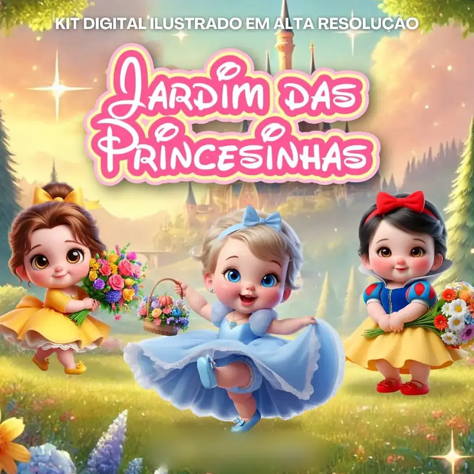 Kit Digital Jardim das Princesas Baby - MK 1