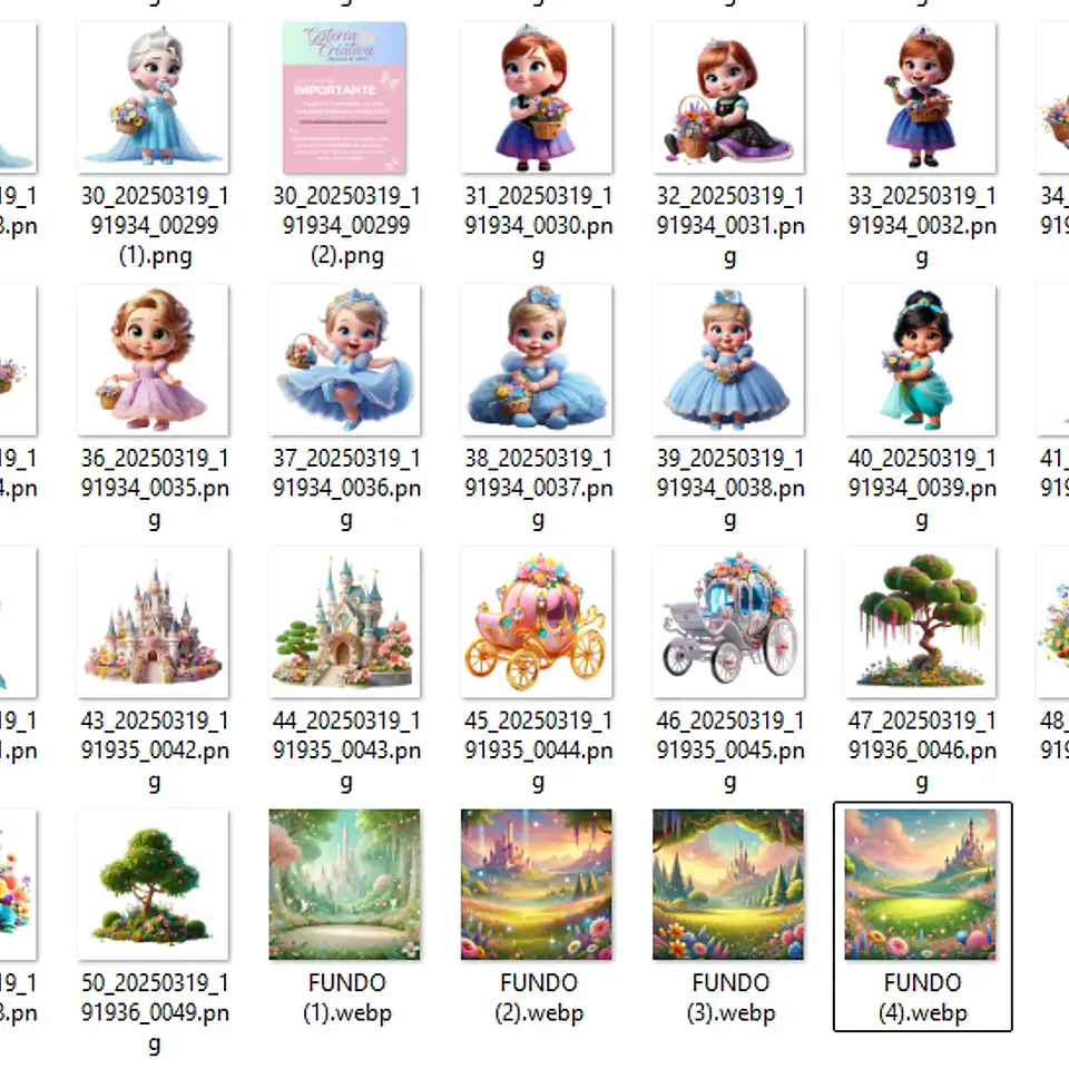 Kit Digital Jardim das Princesas Baby - MK 2
