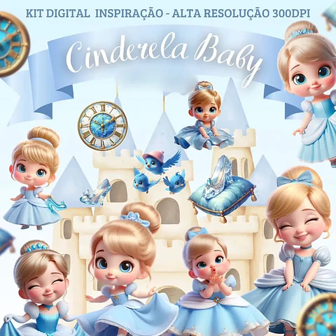 Kit Digital Cinderela Baby - MK