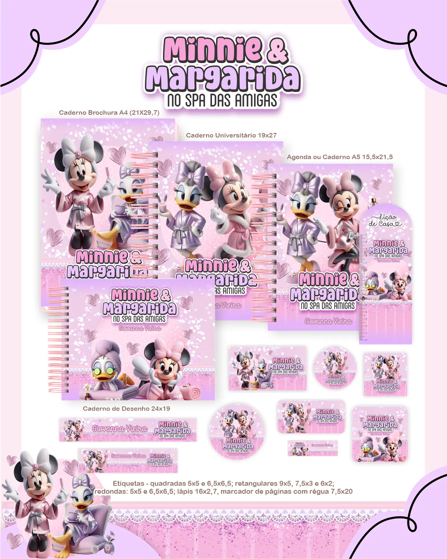 Arquivo Escolar Minnie e Margarida - Pamella 1