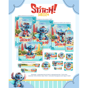 Arquivo Escolar Stitch Surfista - Pamella