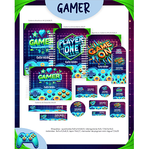 Arquivo Escolar Gamer - Pamella