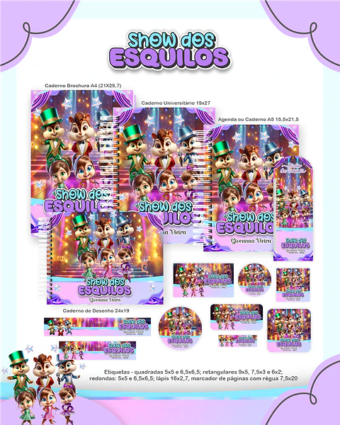 Arquivo Escolar Show dos Esquilos - Pamella