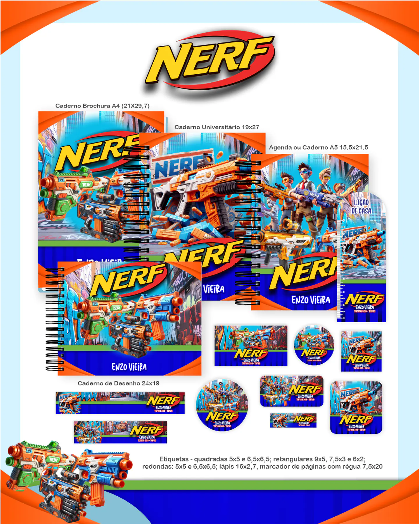 Arquivo Escolar Nerf - Pamella 1