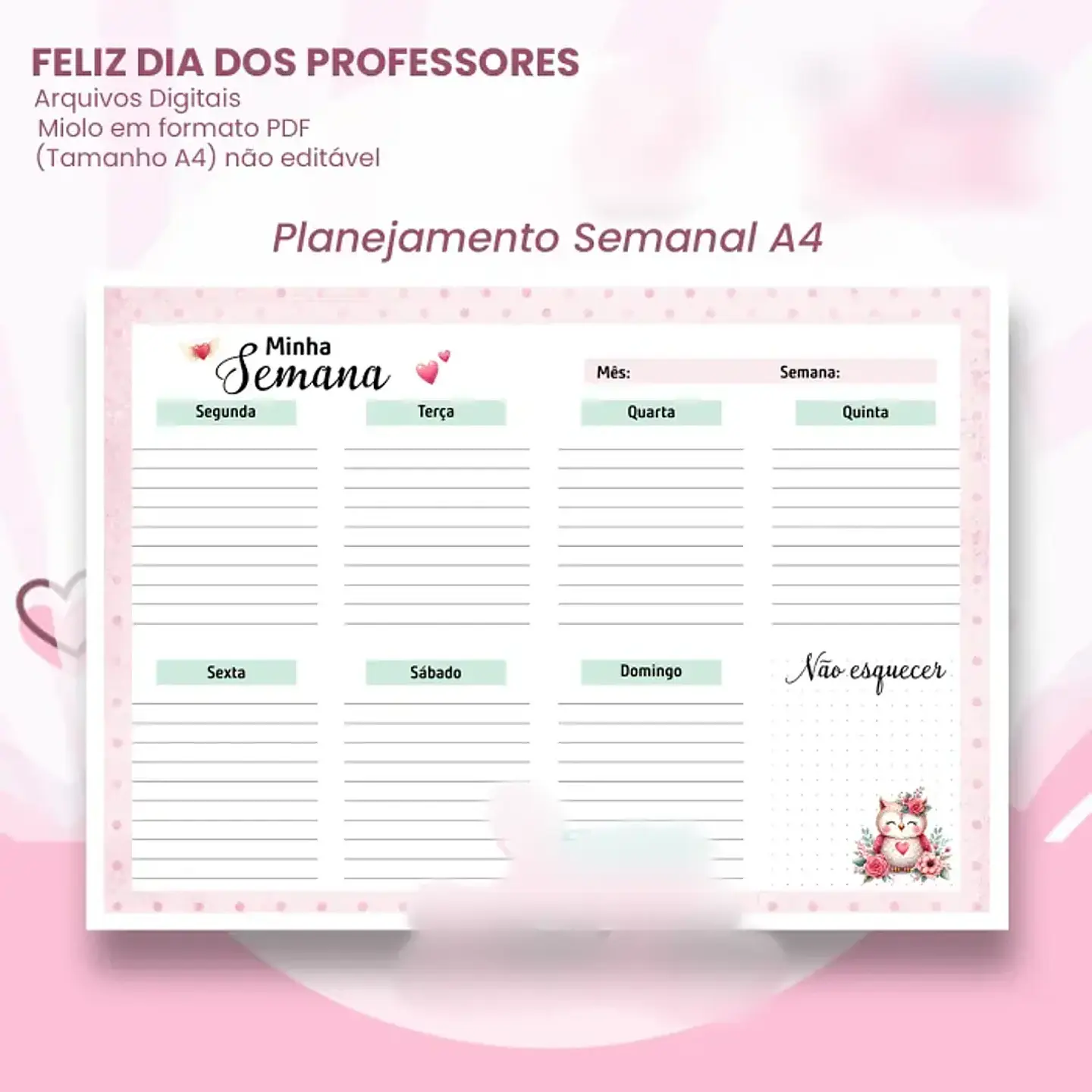 Arquivo Planejamento Semanal A4 Professores - Jana Bicalho 1