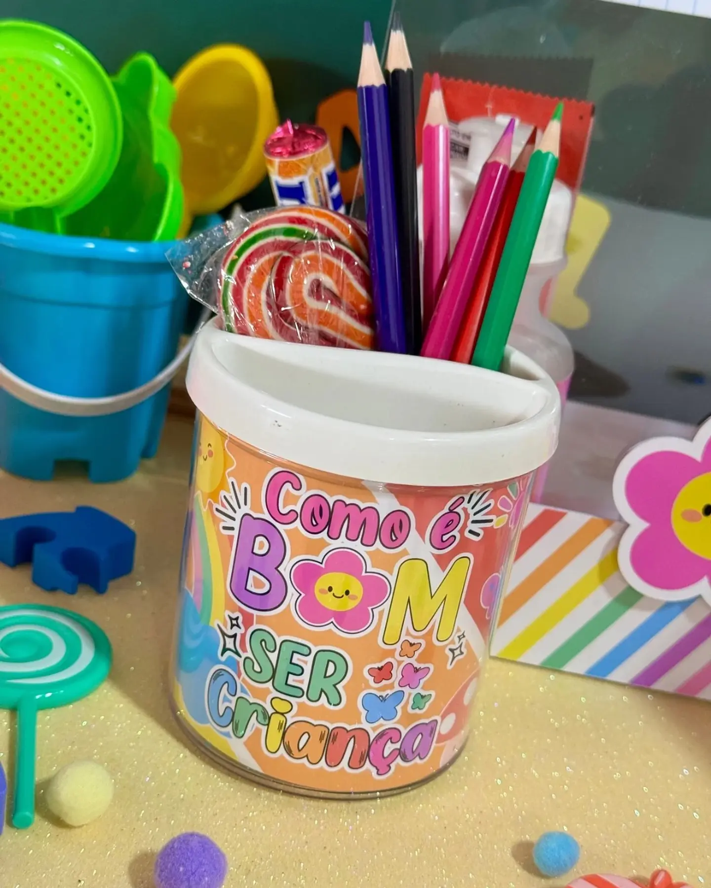 Arquivo Dia das Crianças Caneca e Porta Lápis Acrílico - GB 1