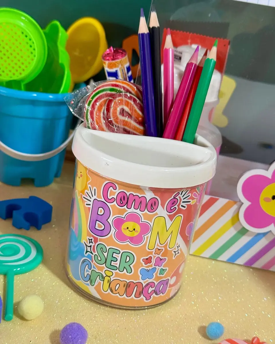 Arquivo Dia das Crianças Caneca e Porta Lápis Acrílico - GB 1