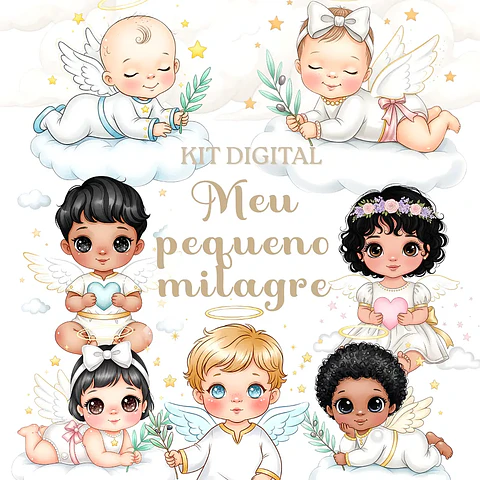Kit Digital Meu Pequeno Milagre - Caramelo Design