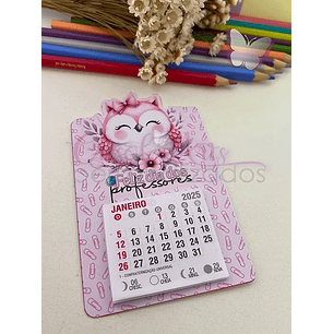Arquivo Card Post It ou Mini Calendário Rosa Professores - Crisolart
