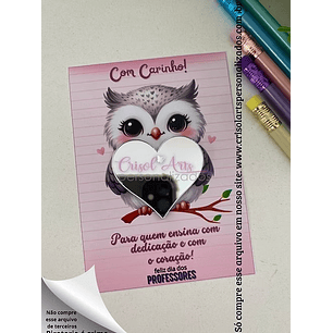 Arquivo Card Espelhinho Corujinha Professores - Crisolart