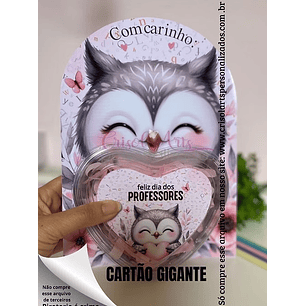 Arquivo Cartão Gigante Corujinha Professores - Crisolart