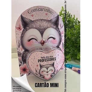 Arquivo Mini Cartão Corujinha Professores - Crisolart