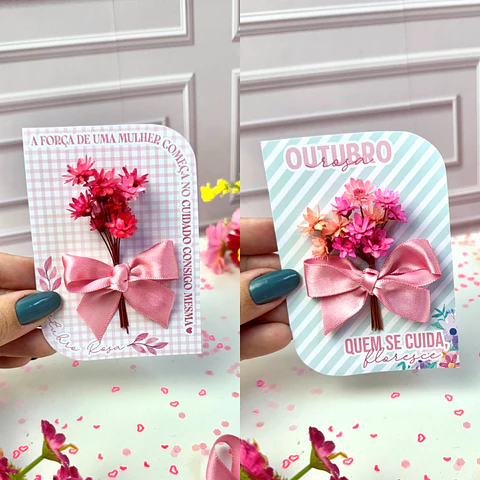 Arquivo Outubro Rosa Card Florzinha - Madi