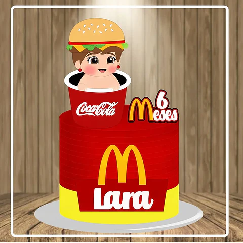 Arquivo Topo de Bolo Menina Mc Donalds Baby