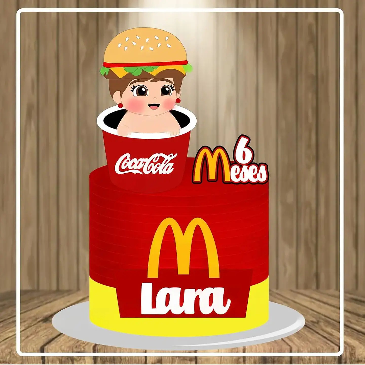 Arquivo Topo de Bolo Menina Mc Donalds Baby 1