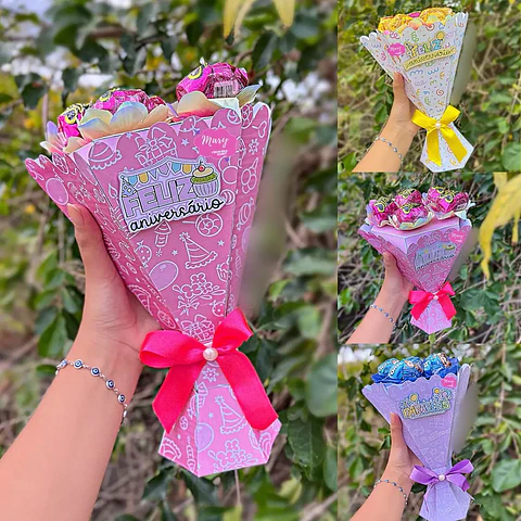 Arquivo Feliz Aniversário Buquê - Mary Criações