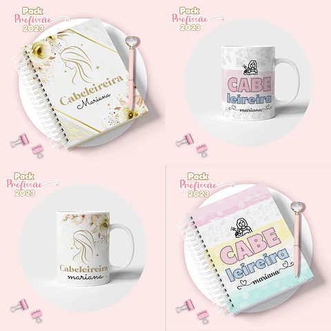ARQUIVO ENCADERNAÇÃO KIT CABELELEIRA - LINA CRIATIVA