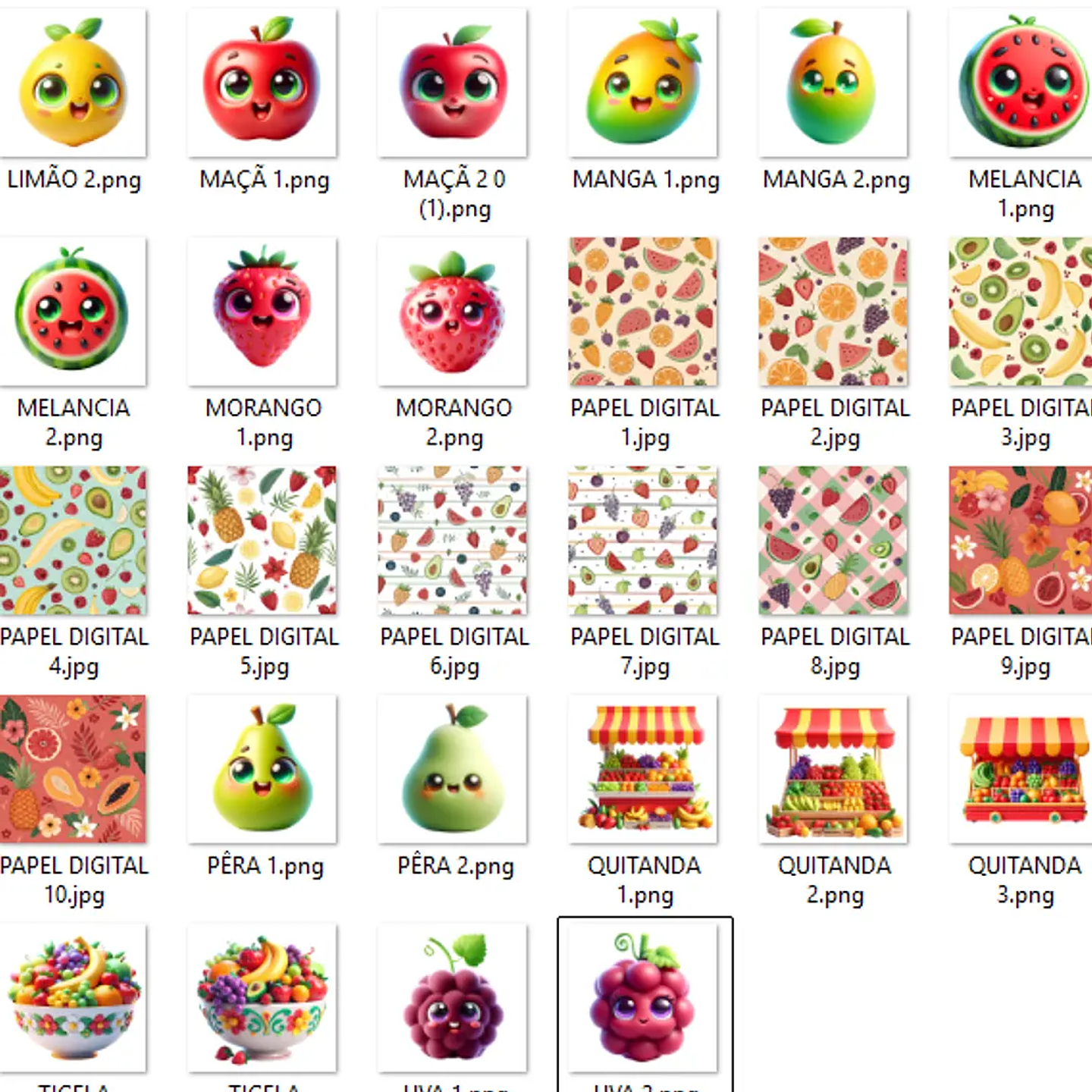 Kit Digital Frutinhas 3