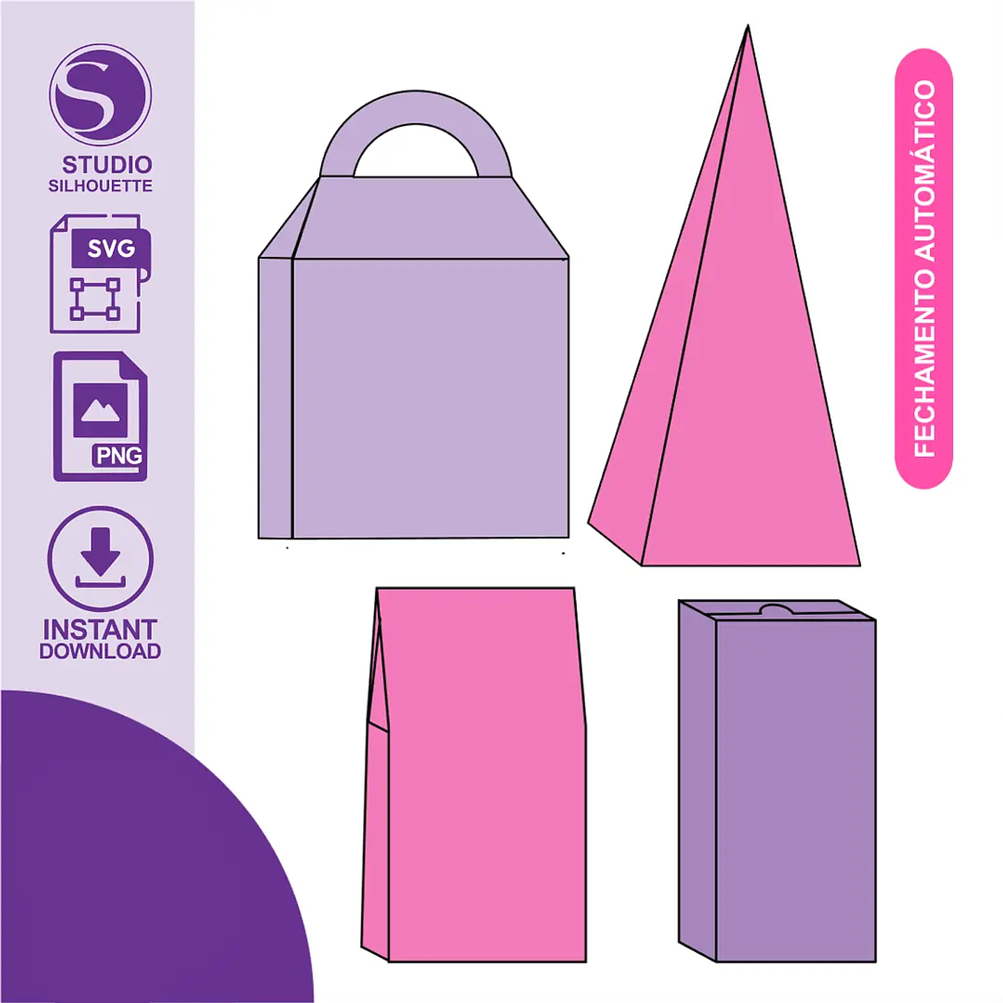 Arquivo de Corte Caixas Fundo Automático - Criar Bv 1