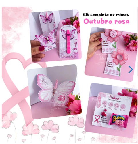 Arquivo Outubro Rosa Kit de Mimos - Personalizado da Thata