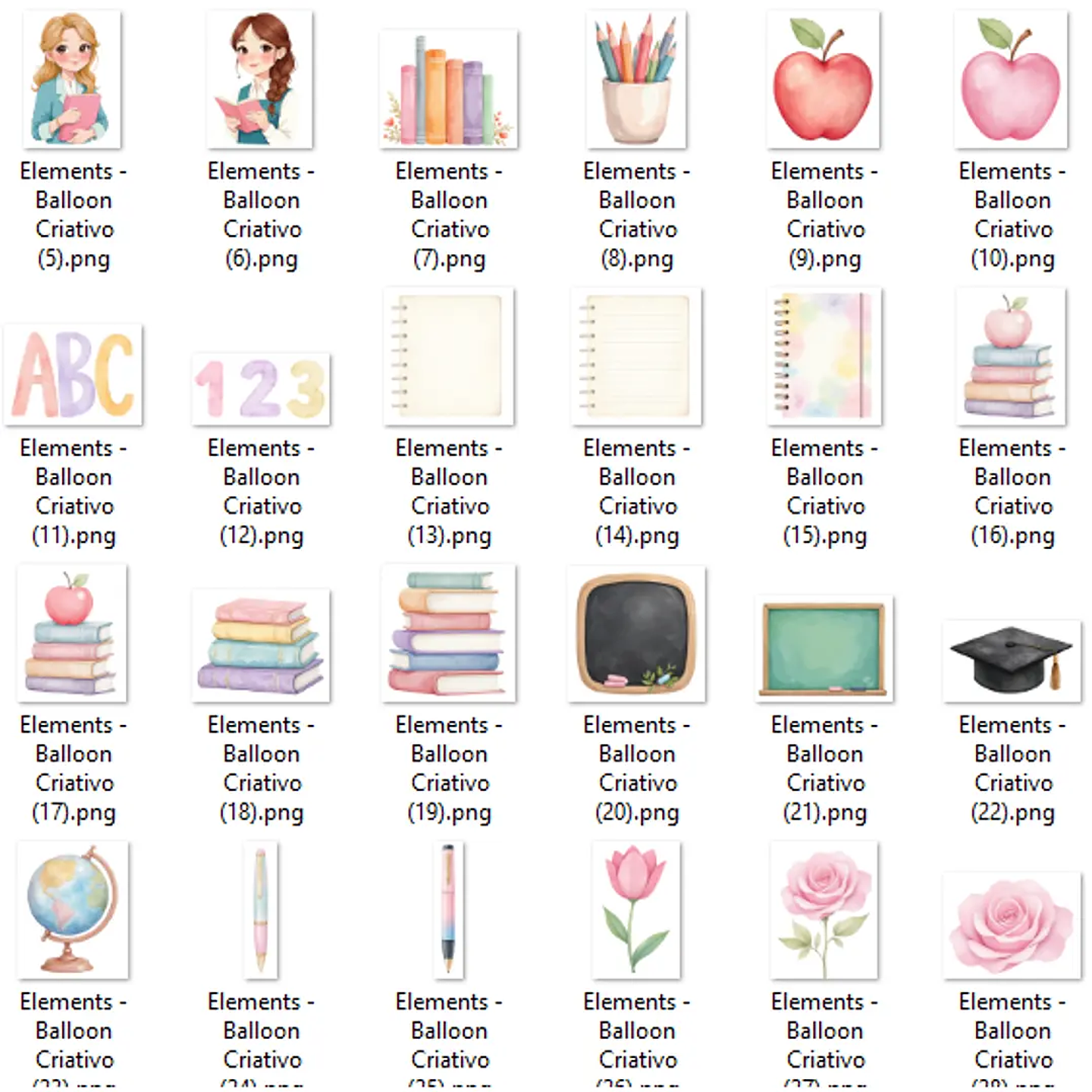 Kit Digital Querida Professora - Balloon 4