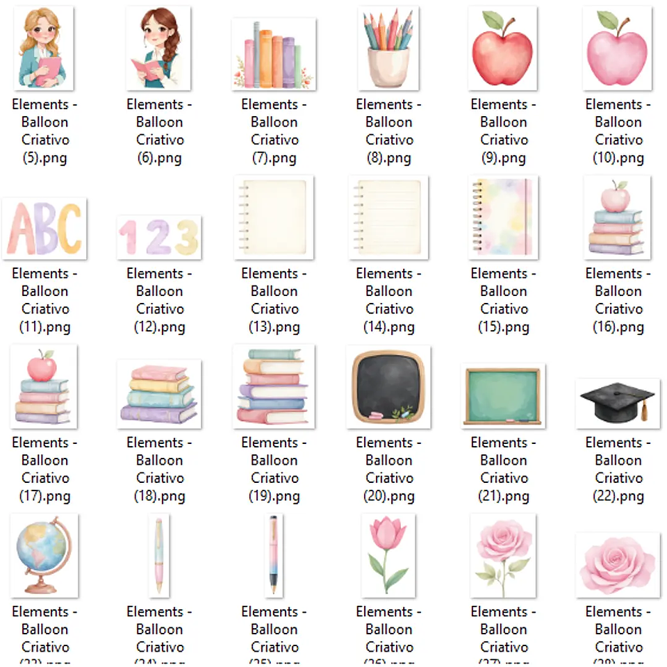 Kit Digital Querida Professora - Balloon 4