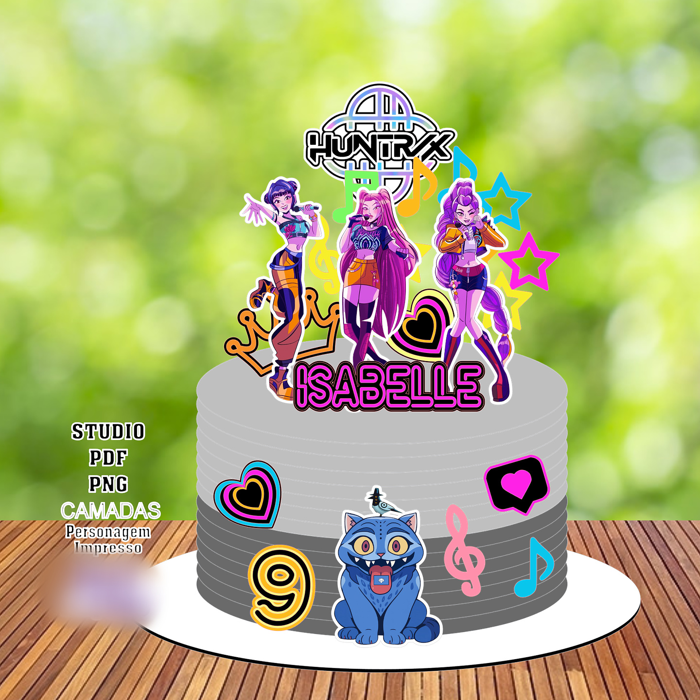 Arquivo Topo de Bolo Guerreiras do K-pop 02 - Doce Topos 1