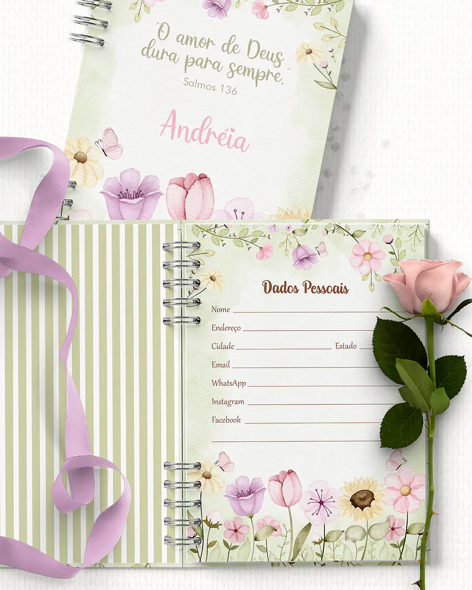 Combo Agendas 2026 e Perm Floral Rosa - Bicho Papel 2
