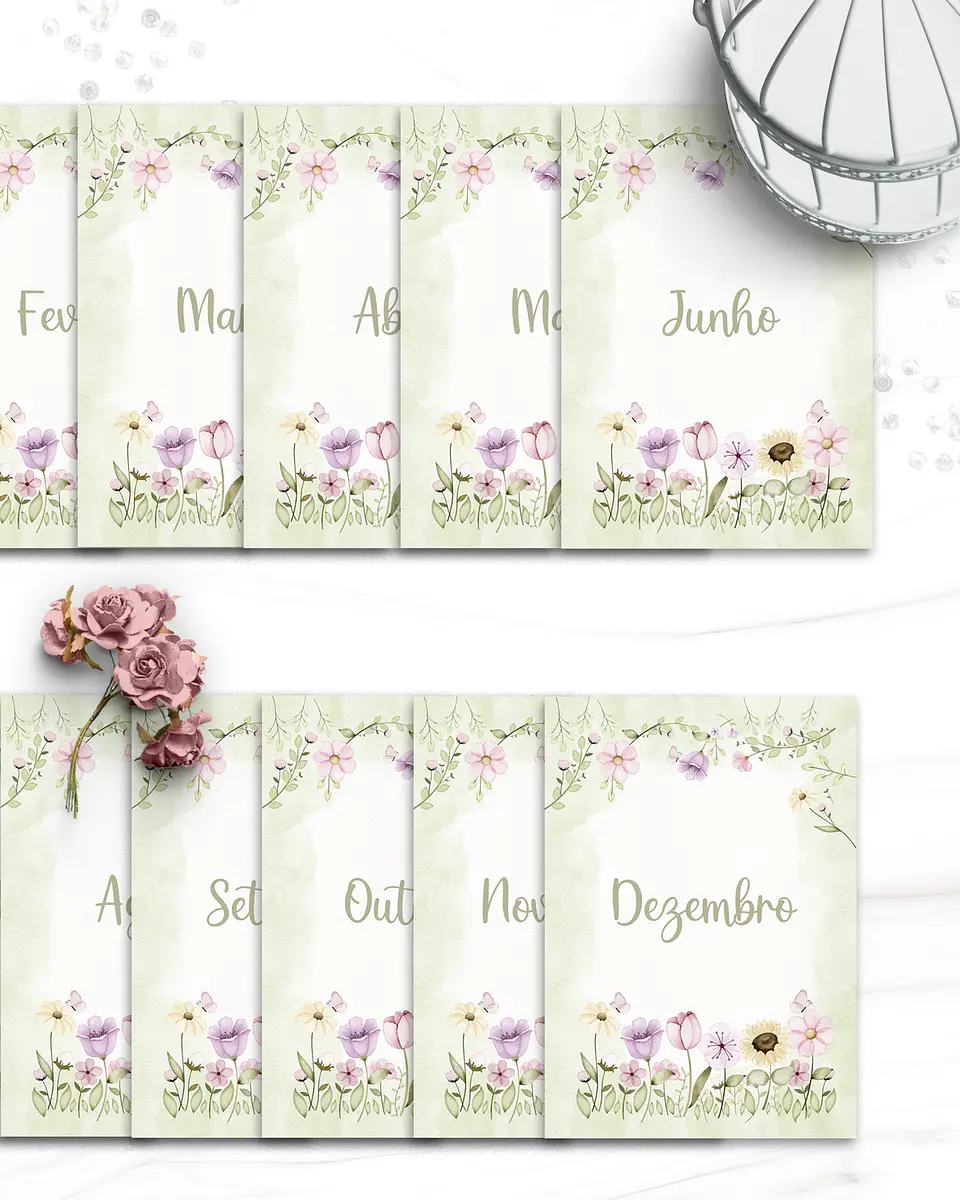 Combo Agendas 2026 e Perm Floral Rosa - Bicho Papel 4