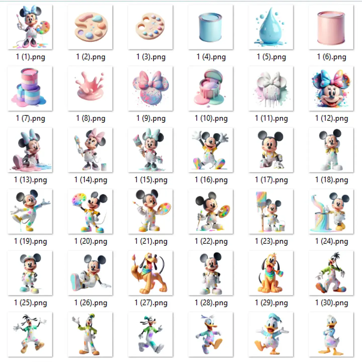 Kit Digital Mickey e Minnie Pintores Candy - Ilustradeb 2