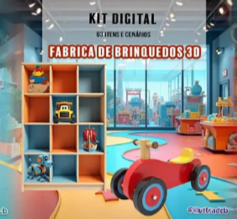 Kit Digital Fábrica de Brinquedos 3D - Ilustradeb