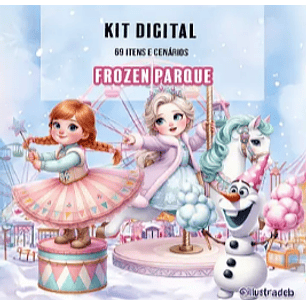 Kit Digital Frozen Parque - Ilustradeb