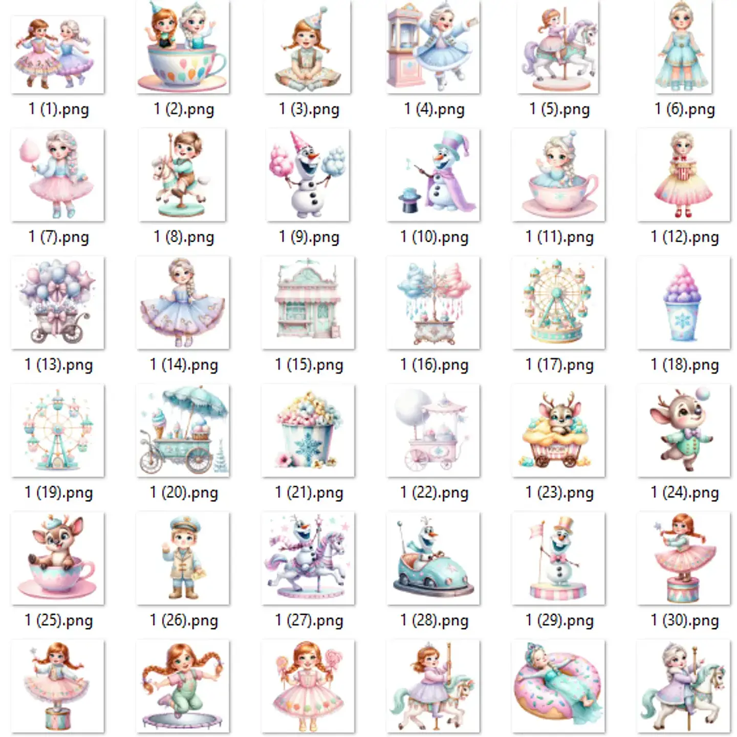 Kit Digital Frozen Parque - Ilustradeb 2