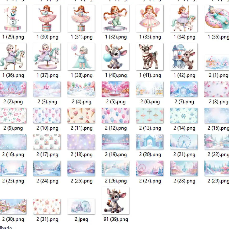 Kit Digital Frozen Parque - Ilustradeb 3