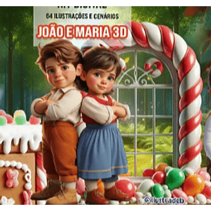Kit Digital João e Maria 3D - Ilustradeb