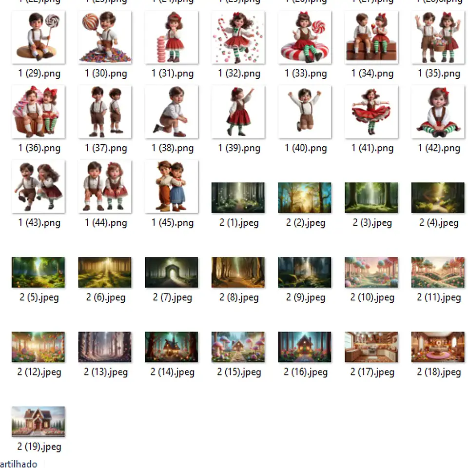 Kit Digital João e Maria 3D - Ilustradeb 2