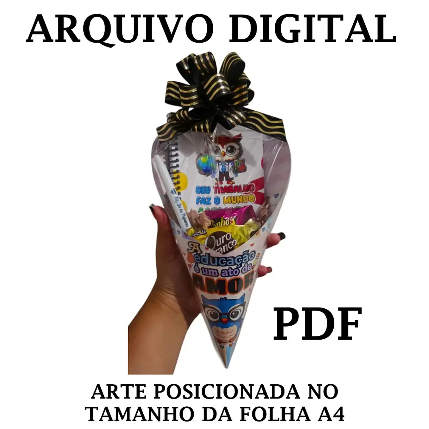 Arquivo Combo 2 Artes de Cone Especial Professores - Diy Presentes 1