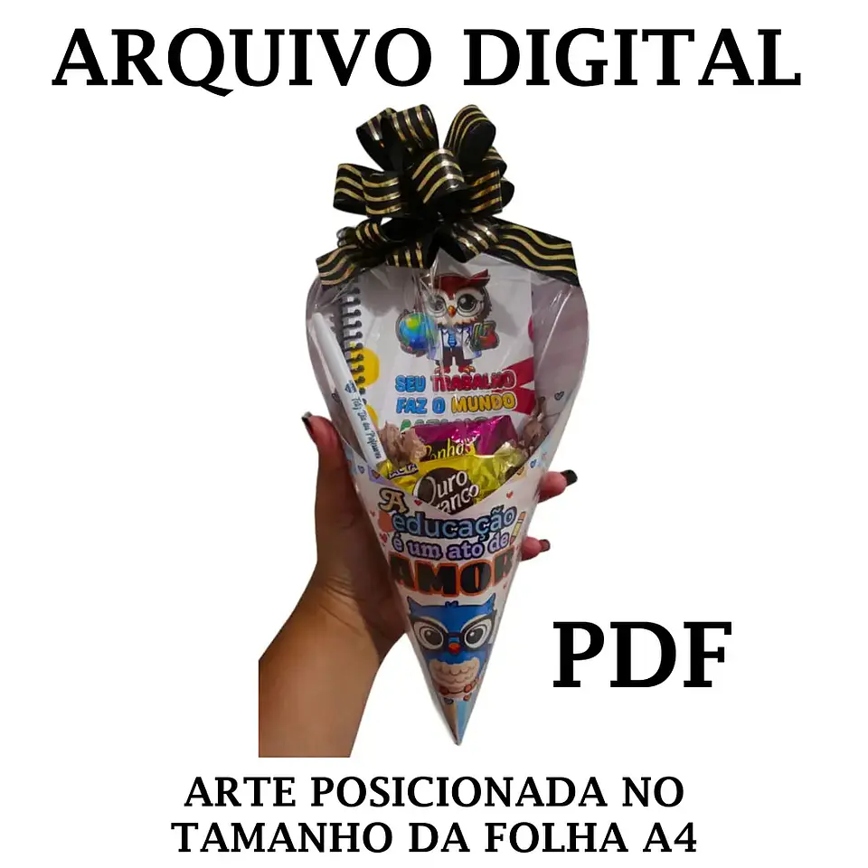 Arquivo Combo 2 Artes de Cone Especial Professores - Diy Presentes 1
