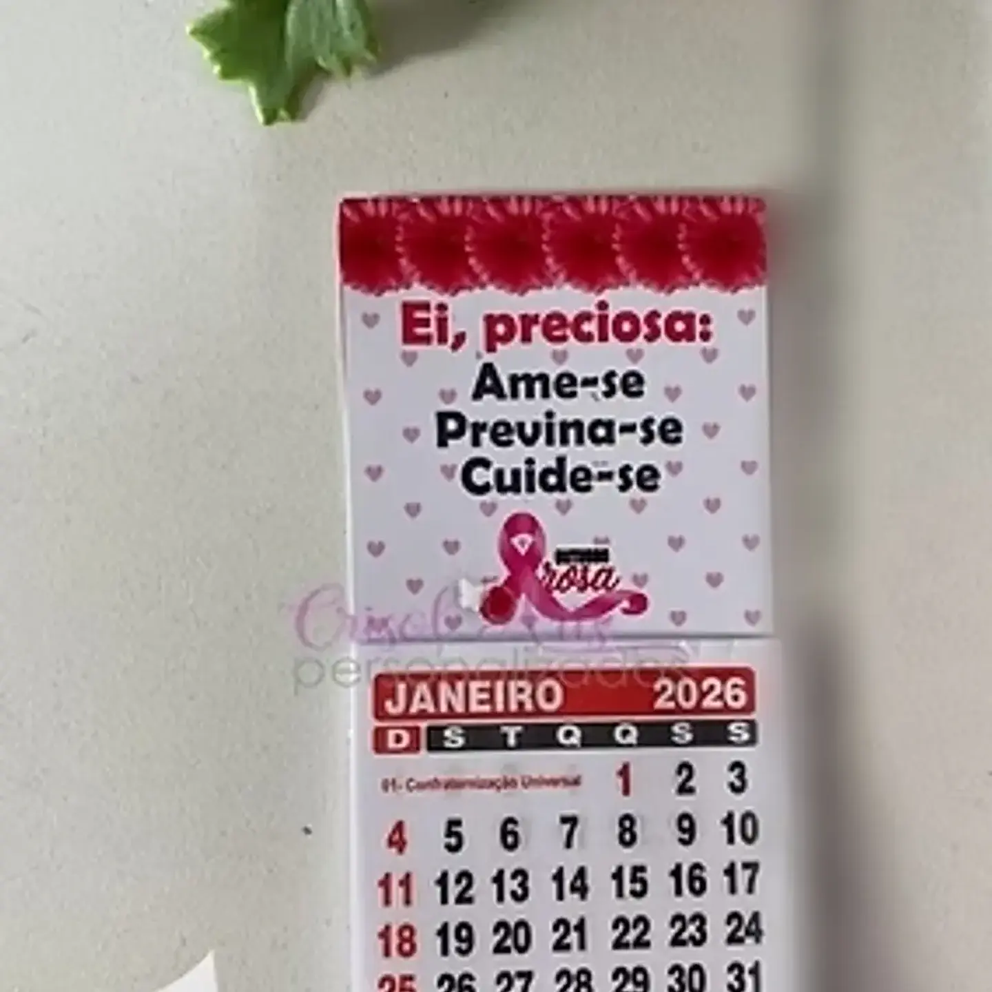 Arquivo Outubro Rosa Card Porta Mini Calendário - Crisolartes 1