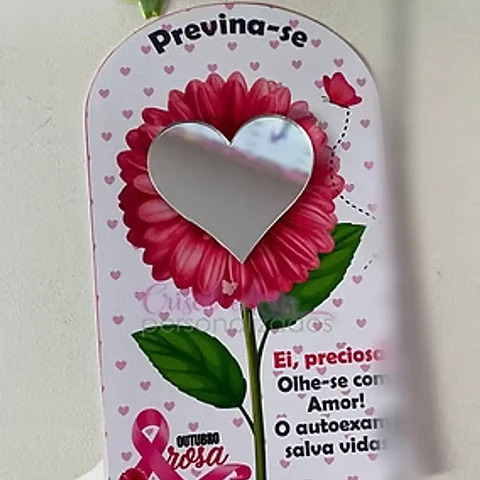 Arquivo Outubro Rosa Card Espelhinho - Crisolartes