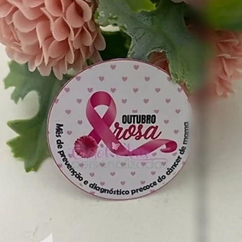 Arquivo Outubro Rosa Tag Redonda - Crisolartes