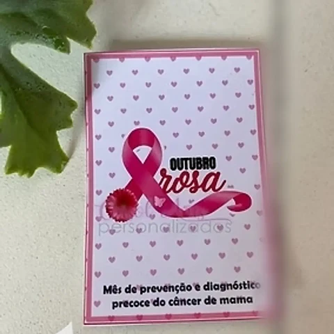 Arquivo Outubro Rosa Tag Retangular - Crisolartes