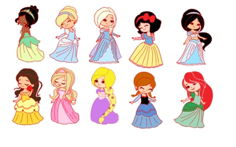 Arquivo Topo de Bolo Princesas da Disney