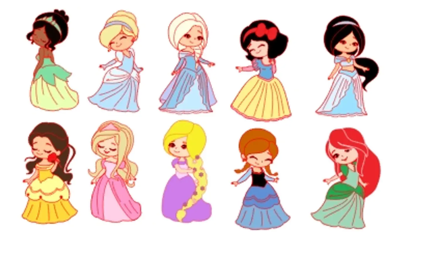 Arquivo Topo de Bolo Princesas da Disney 1