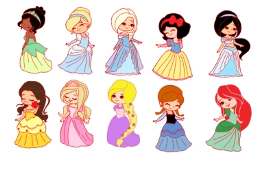 Arquivo Topo de Bolo Princesas da Disney 1