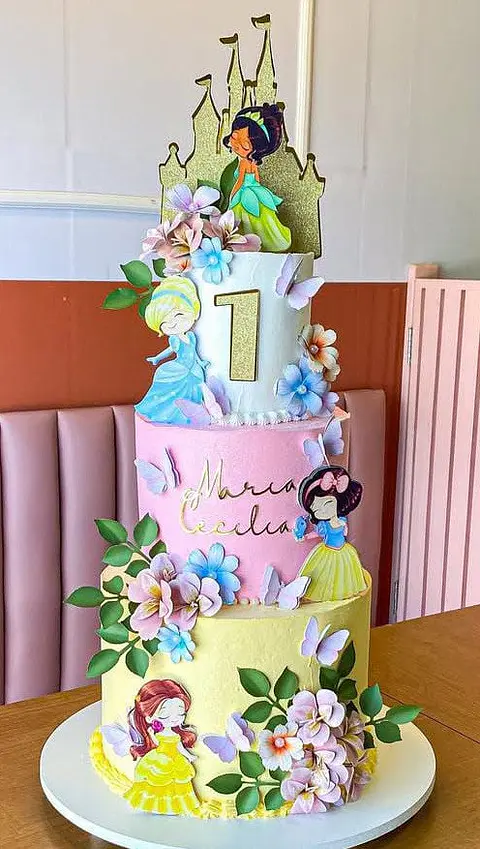 Arquivo Topo de Bolo Princesas da Disney