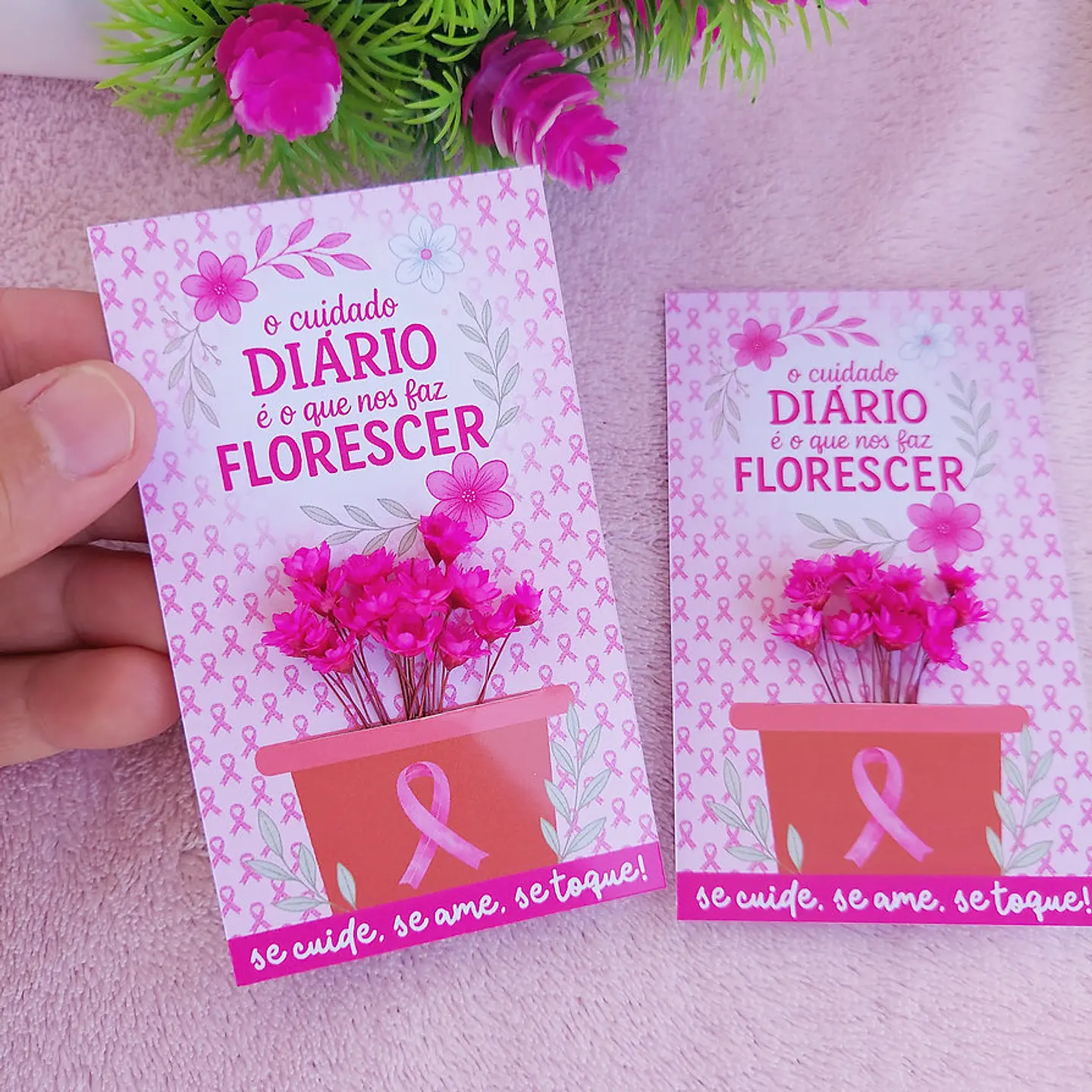 Arquivo Outubro Rosa Card Mini Flor - DHAMA 1