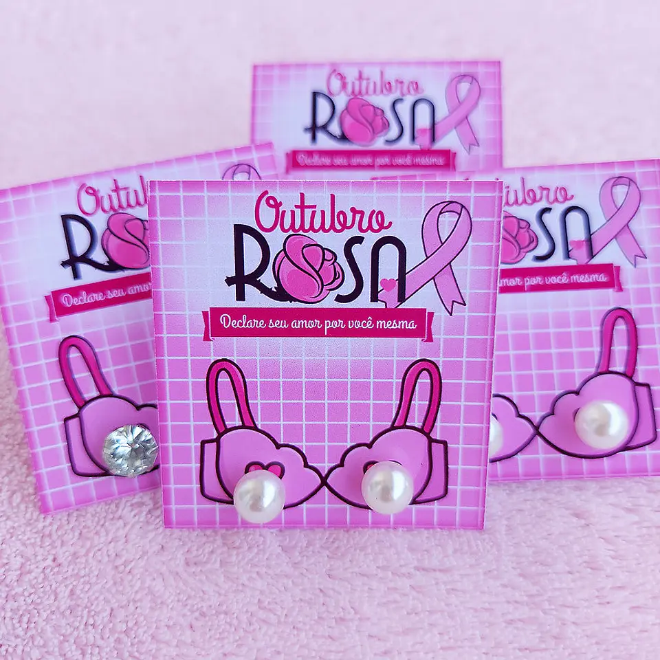 Arquivo Outubro Rosa Card Brinco Sutiã - Dhama dos Papéis 1